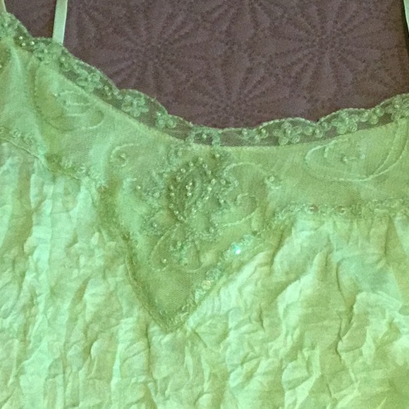 Xhilaration Tops - Sexy Lace, Lime and Beads Camisole Top - Junior  L, NWT